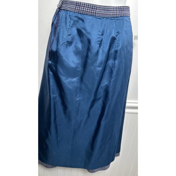 VTG Pendleton 100% Virgin Wool Blue Plaid 2-Piece Skirt Set Size 10 Mint Lined - Picture 6 of 16